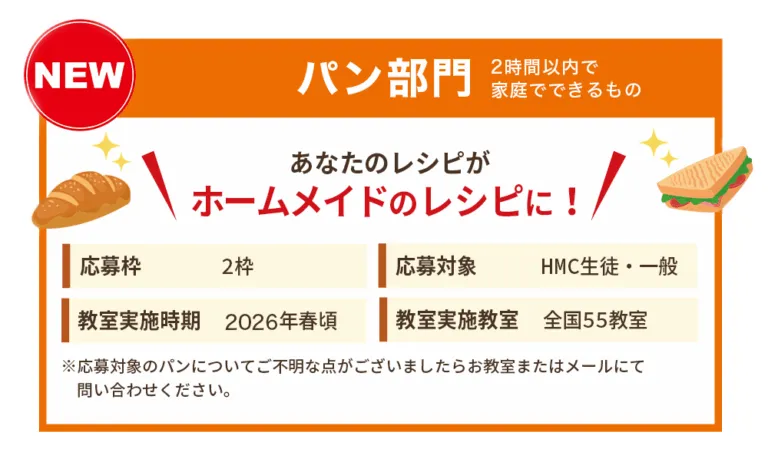 パン部門の入賞特典